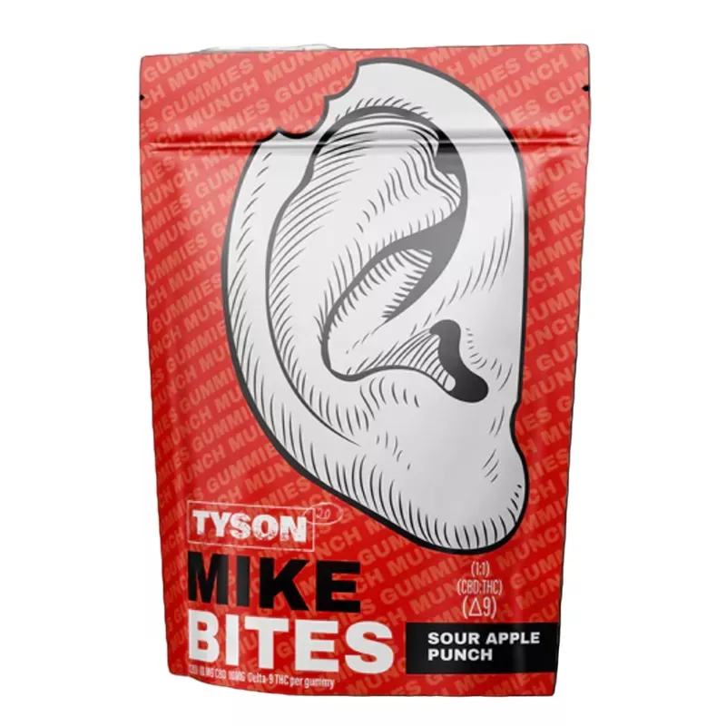 Tyson Delta 9 Sour Apple Punch Mike Bites – 500mg