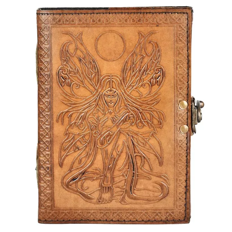 Under The Fairy Moon Embossed Leather Journal – 7 ” x 5 “