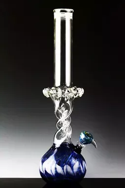 (US Made) Large Colorful Twisted Glass Water Pipe – WP654