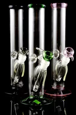 (US Made) Medium Glass on Glass Straight Shooter Water Pipe – WP1307