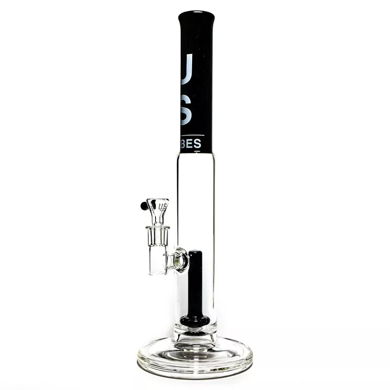 US Tubes – 15 ” Straight Fixed Circ 38×5 – Black Neck – White & Black Vertical Label