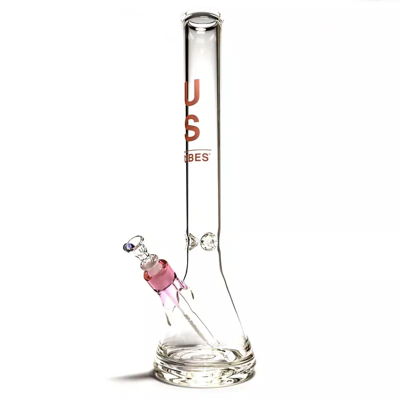 US Tubes – 17 ” Beaker – 50x7mm w/ 24mm Joint – Pink Vertical Label