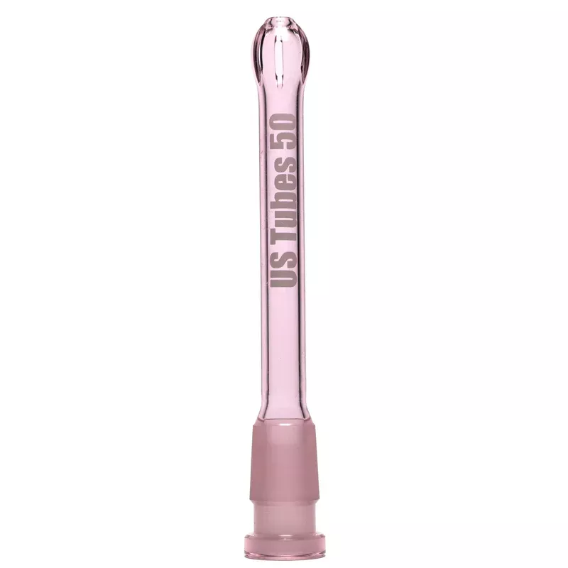 US Tubes – 18/14mm Female 3 Slit Downstem – 5.0 ” – Pink
