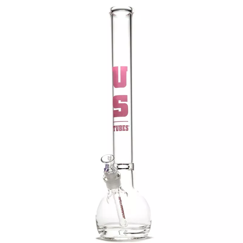 US Tubes – 20 ” Round Bottom 50×5 w/ 24mm Joint – Constriction – Pink Classic Label