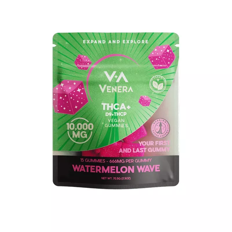 Venera THC-A Watermelon Wave Gummies – 10,000mg