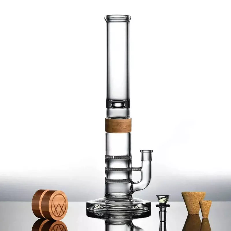 Vitae Glass T.H.C Bong – 16 ” (Triple Honey Comb)