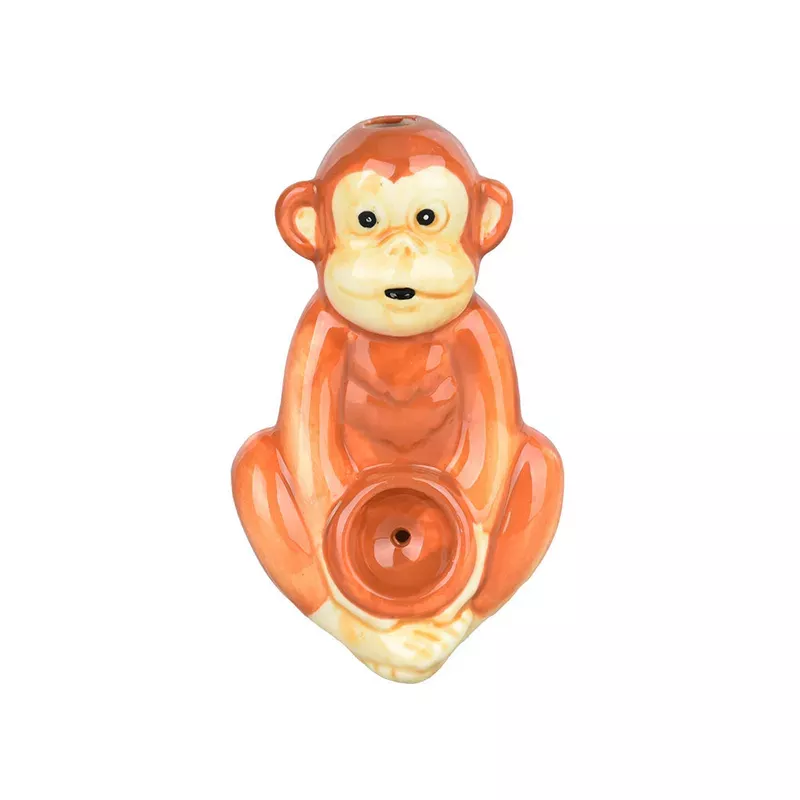 Wacky Bowlz Monkey Ceramic Hand Pipe | 4 “