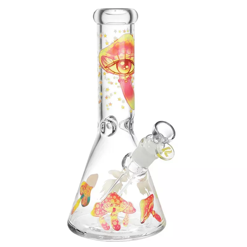 Watchful Shrooms Full-Wrapped Beaker Bong