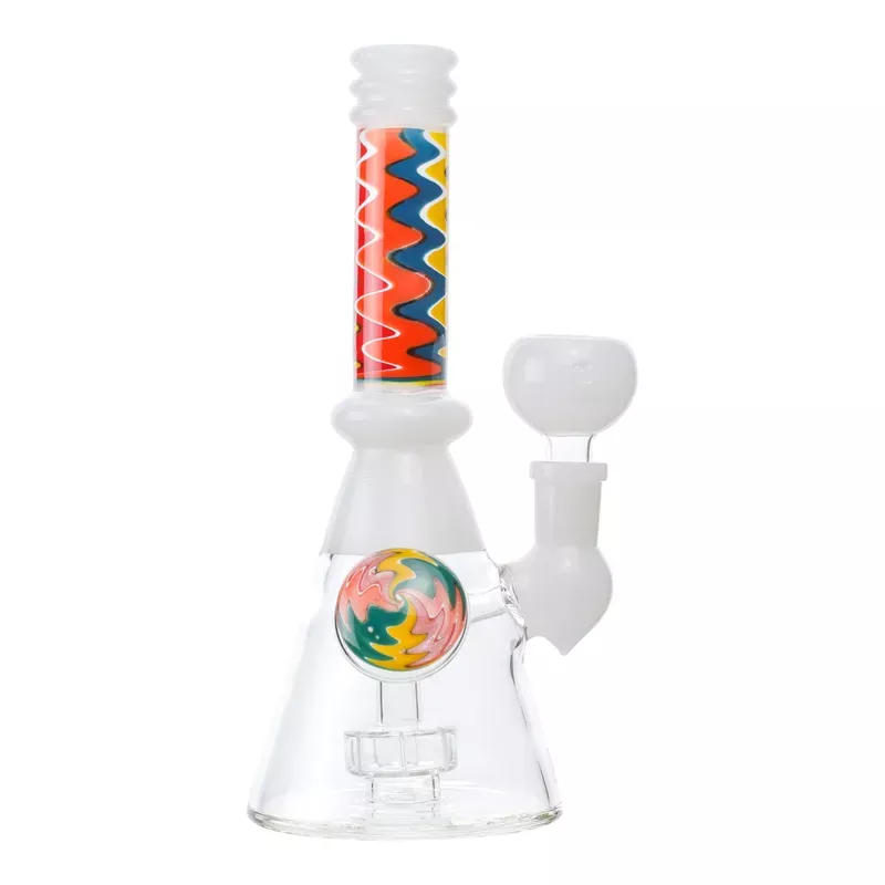 Wavy Train Beaker Bong – 8in