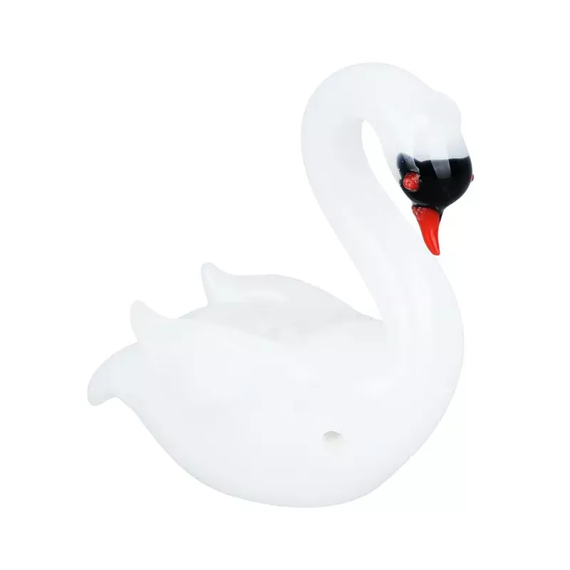 White Swan Glass Hand Pipe | 3 “
