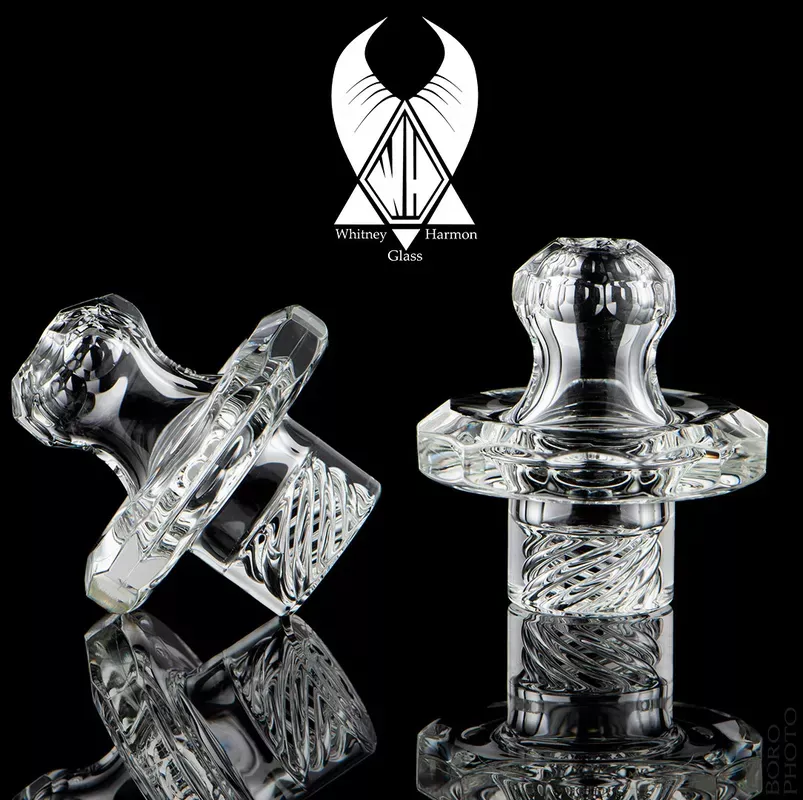 WHITNEY HARMON – Mr. Twister Faceted Glass Spinner Carb Cap – Clear