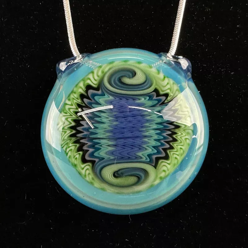Wig Wag Disc Pendant by Lavender Jones