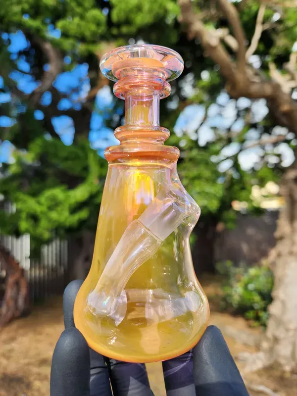 YETI DABS – Fumed Glass Mini Tube Dab Rig w/ 14mm Female Joint – #1