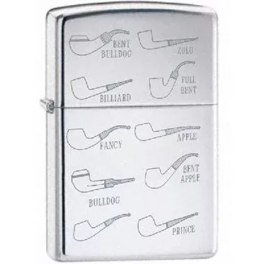 Zippo – 250PL Polished with Engraved Pipe Shapes