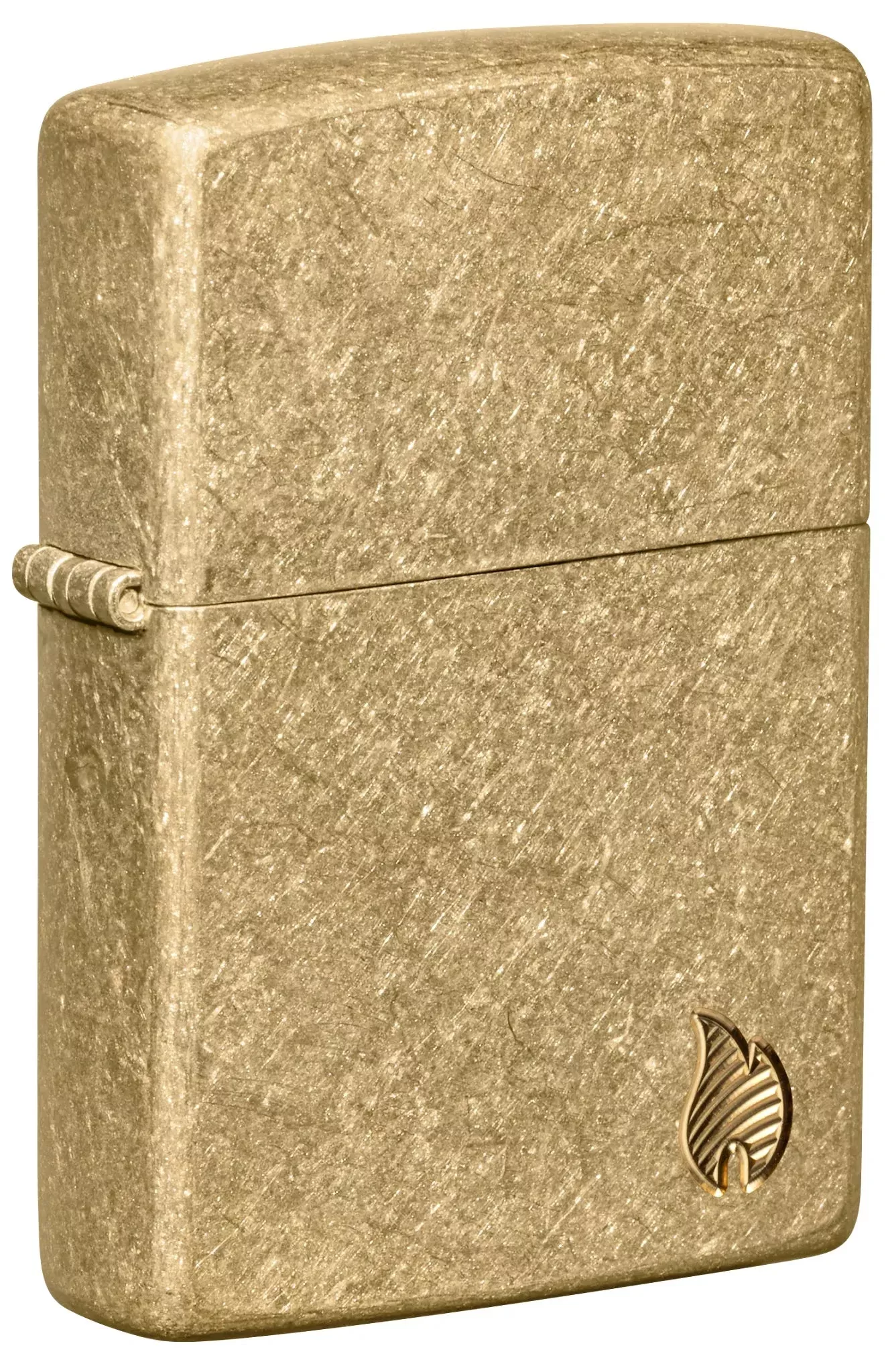 Zippo Armor Tumbled Brass Flame Design