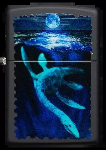 Zippo Lighter – Black Light Loch Ness Design