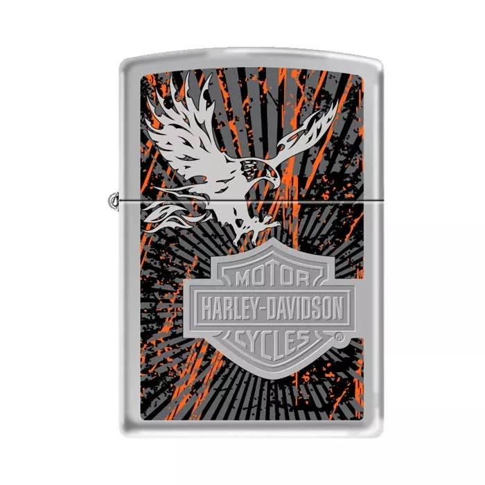 Zippo Lighter – Harley Davidson Eagle High Polish Chrome