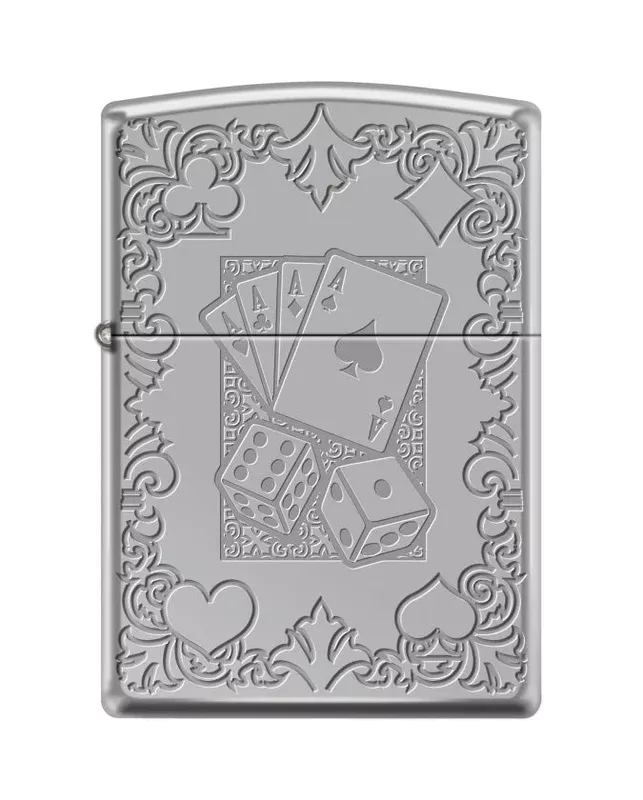 Zippo Lighter – Straight Flush of Ace’s