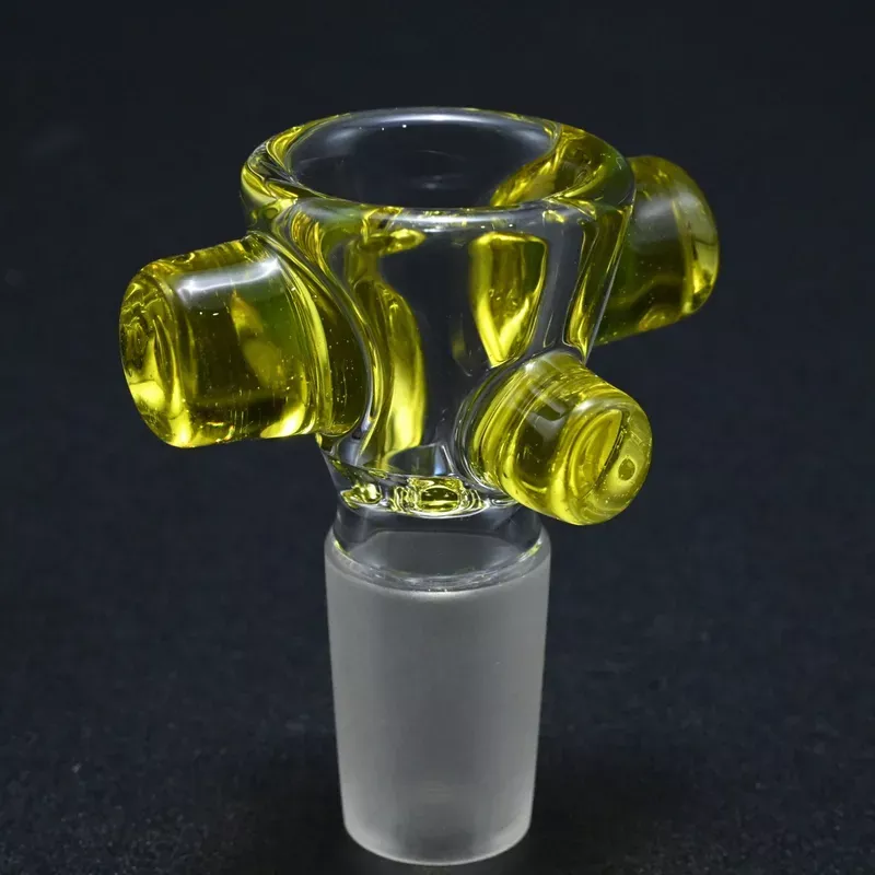 Zombie Hand 18mm Bowl w/ Color Accents – Transparent Yellow Opal