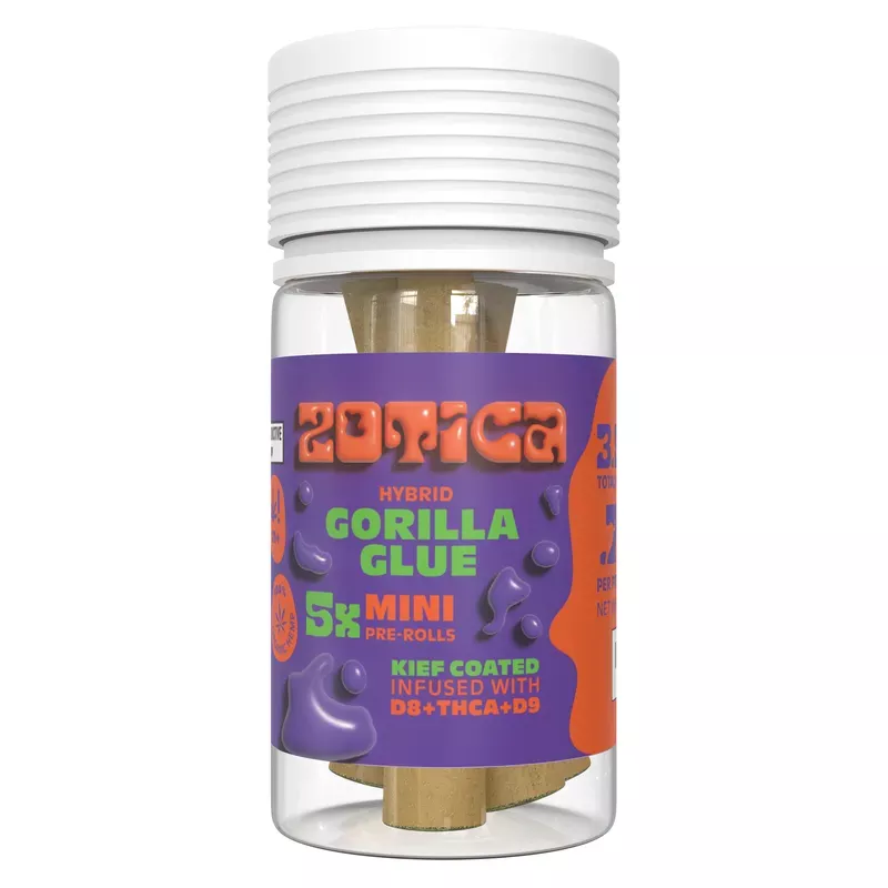 Zotica THC-A Blend Kief Gorilla Glue Mini Pre-Rolls – 5ct