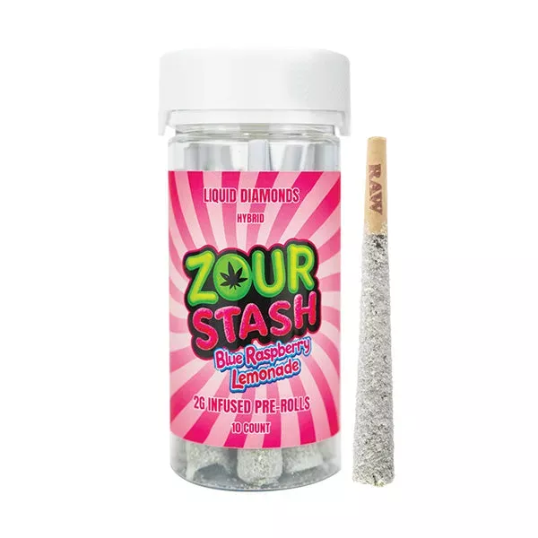 Zour Stash Liquid Diamond Pre-Rolls | (10ct) 20g