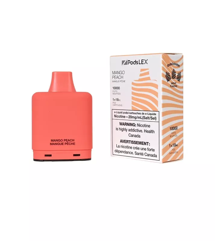 ZPODS LEX Pod System – 10K Puff – Mango Peach
