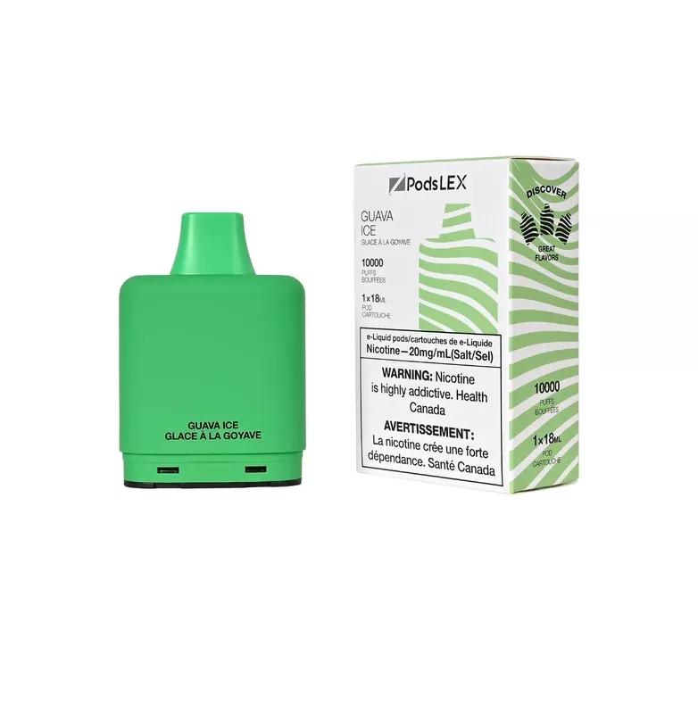 ZPODS LEX Pod System – 10K Puff Vape Pods – Guava Ice